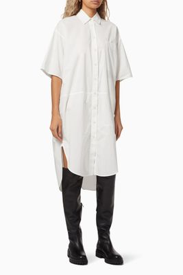 Short Sleeve Shirt Dress in Poplin Short Sleeve Shirt Dress in Poplin