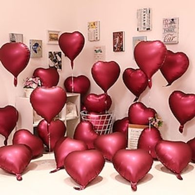 18 Inch Aluminum Film Balloon Set Wedding Engagement Decoration Love Birthday Wedding Room Christmas New Year's Day Decoration Wedding Celebration Lightinthebox