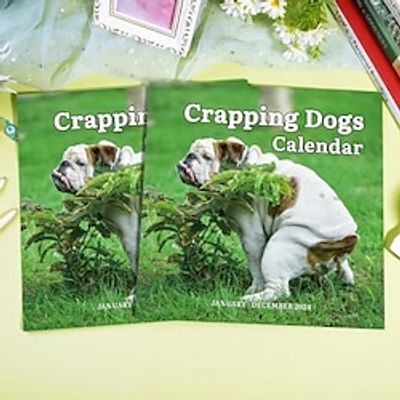 2024 Wall Calendar – 12 Monthly Pooping Dogs Calendar 2024, Jan 2024 - Dec 2024, Funny Dog Calendar Gag Gifts, Perfect White Elephant Gift Funny miniinthebox