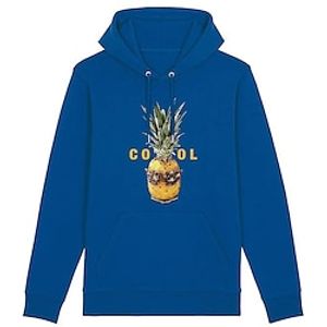 Men's Hoodie Black Blue Purple Royal Blue Light Blue Hooded Pineapple Lace up Casual Streetwear Cotton Cool Winter Clothing Apparel Hoodies Sweatshirts  Lightinthebox
