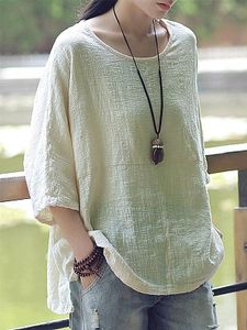 Round Neck Patchwork Plain Batwing Sleeve Blouses