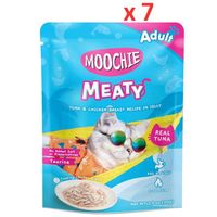 Moochie Cat Food Tuna & Chicken Breast Recipe In Jelly Pouch 70G (Pack of 7)