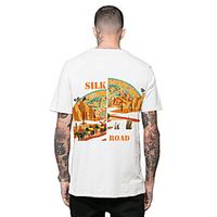 Men's Tee T shirt Hot Stamping Graphic Prints Vintage Print Short Sleeve Casual Tops Ethnic Style Casual Fashion Designer Blue Gray White Lightinthebox - thumbnail