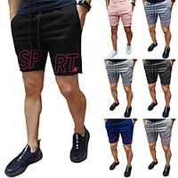 Men's Running Shorts Street Bottoms Drawstring Pocket Fitness Gym Workout Running Jogging Exercise Moisture Wicking Breathable Soft Normal Sport RedGray Black Pink Dark Gray Royal Blue BlackGray Lightinthebox - thumbnail