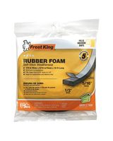 Frost King 1/2 x 5/16 inch 10 Foot Black Rubber Foam Tape Weather Seal