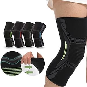 A Pair Sports Knee Protector Thermal Insulation Professional Men's Knitting Nylon Leg Protector Anti-skid Basketball Running Meniscus KneeFemale Protective Equipment Lightinthebox