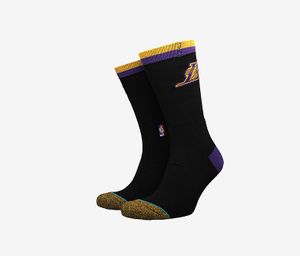 Mens Lakers Arena Logo Socks  Black