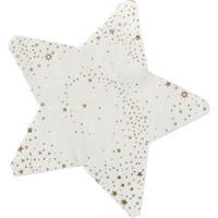 Ginger Ray Paper Napkins - Star Shaped - Gold Foiled (Pack of 16) (33 x 33cm)