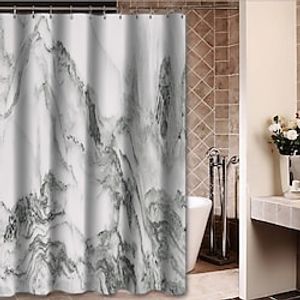 Shower Curtain with Hooks,Marble Pattern Abstract Art Fabric Home Decoration Bathroom Waterproof Shower Curtain with Hook Luxury Modern miniinthebox