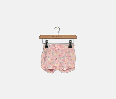 Baby Girls Garden Bloomers Short Blush Cotton Baby Girls Garden Bloomers Short Blush Cotton