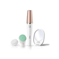 Braun FaceSpa 851 | 3 in 1 Facial Epilator | Cleansing and Vitalization | White Bronze Color