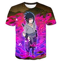 Inspired by Naruto Akatsuki Anime Cartoon Polyester  Cotton Blend 3D 3D Harajuku Graphic T-shirt For Women's  Men's Lightinthebox - thumbnail
