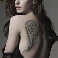 Angel Wings Backside Waterproof Tattoo Sticker Temporary Tattoos - thumbnail