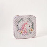 Unicorn Print Jewellery Organizer - 18x18x11 cms - thumbnail