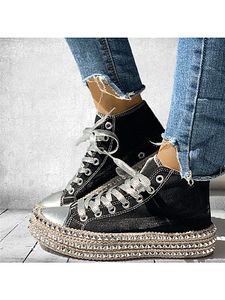 Women's Retro Platform High-Top Canvas Shoes