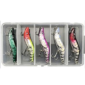 5 pcs Lure kit Fishing Lures Crawfish lifelike 3D Eyes Bass Trout Pike Sea Fishing Lure Fishing Freshwater and Saltwater Lightinthebox