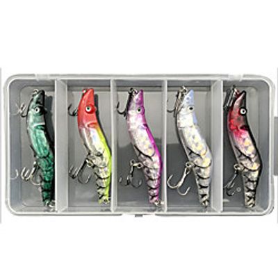 5 pcs Lure kit Fishing Lures Crawfish lifelike 3D Eyes Bass Trout Pike Sea Fishing Lure Fishing Freshwater and Saltwater Lightinthebox