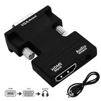 HDMI Female to VGA Male Converter with Audio Adapter Support 1080P Signal Output miniinthebox - thumbnail