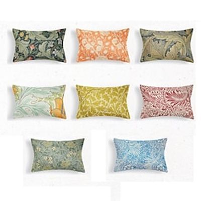 Plant Lumbar Pillow Decorative Toss Pillows Cover 1PC Soft Cushion Case Pillowcase for Bedroom Livingroom Sofa Couch Chair Inspired by William Morris Lightinthebox