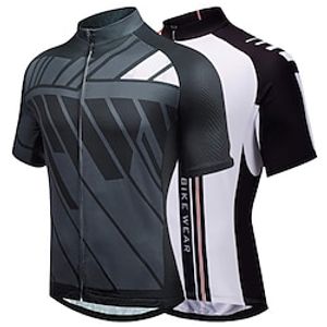 Men's Cycling Jerseys Tops Bike Jersey Biking Shirts Short Sleeve Bike Clothing Full Zipper Bicycle Jacket Lightinthebox