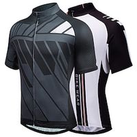 Men's Cycling Jerseys Tops Bike Jersey Biking Shirts Short Sleeve Bike Clothing Full Zipper Bicycle Jacket Lightinthebox - thumbnail