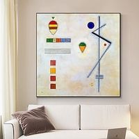 Handmade Oil Painting Canvas Wall Art Decoration Famous Wassily Kandinsky Abstract for Home Decor Rolled Frameless Unstretched Painting Lightinthebox - thumbnail