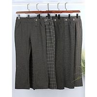 Women's Bell Bottom Pants Trousers Full Length Fashion Streetwear Outdoor Street Wave striped SJ woolen micro-boob Dage SJ woolen micro-flare 3XL 4XL Fall Winter Lightinthebox - thumbnail
