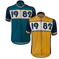 21Grams Men's Short Sleeve Cycling Jersey - Yellow Blue Bike Jersey Top Quick Dry Moisture Wicking Breathable Sports Summer Terylene Mountain Bike MTB Road Bike Cycling Clothing Apparel / Athleisure miniinthebox - thumbnail