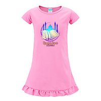 Kids Little Girls' Dress Cartoon Animal Festival Print Blushing Pink Rainbow Knee-length Short Sleeve Dresses Children's Day Spring   Fall Spring  Summer Slim 2-8 Years Lightinthebox - thumbnail