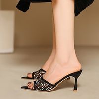 Women's Heels Slip-Ons Dress Shoes Sparkling Shoes Wedding Daily Wedding Heels Bridal Shoes Bridesmaid Shoes Sequin Stiletto Pointed Toe Fashion Casual Minimalism Microbial Leather Sparkling Glitter Lightinthebox