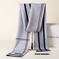 Men's Rectangle Scarf Daily As Per Picture Scarf Striped Lightinthebox - thumbnail