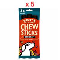 Lily's Kitchen Dog Chew Sticks With Chicken Dog Treats 120G Pack Of 5