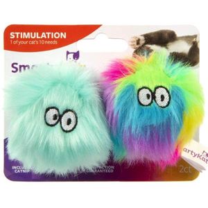 Smartykat® Fuzzy Friends™ Set Of 2 Plush Catnip Ball Cat Toys