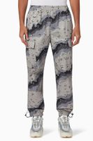 Ripstop Cargo Pants in Camo Print Cotton Jersey