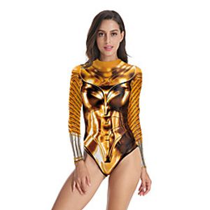 Zentai Suits Skin Suit swimming suits Wonder Woman Adults' Cosplay Costumes Beach Women's Graphic 3D Masquerade / Leotard / Onesie miniinthebox