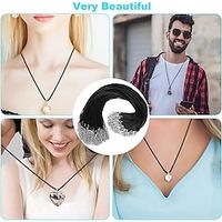100Pcs Premium Leather Necklace Chains Bracelet Cord with Clasps for Pendants Bulk Waxed Rope Necklace String Black  18 for Jewelry Making Supplies Lightinthebox - thumbnail