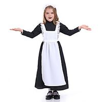 Maid Costume Movie / TV Theme Costumes Costume Kid's Women's Halloween Christmas Halloween Festival Christmas Halloween Children's Day Festival / Holiday Polyester Black Women's Men's Easy Carnival miniinthebox - thumbnail