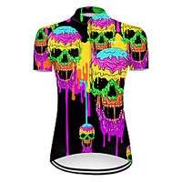 21Grams Women's Short Sleeve Cycling Jersey Summer Nylon Polyester Violet Gradient Sugar Skull Novelty Bike Jersey Top Mountain Bike MTB Road Bike Cycling Ultraviolet Resistant Quick Dry Breathable miniinthebox - thumbnail