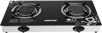 Geepas GK6865 Tempered Glass Doble Burner Gas Cooker, Black - GK6865 - thumbnail