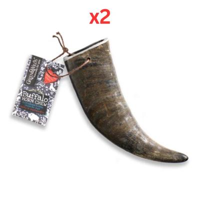 Green & Wilds Buffalo Horn Chew Treats for Dogs Large (Pack of 2)
