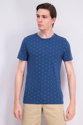 Mens Soft-Washed Printed Tee Blue Mens Soft-Washed Printed Tee Blue