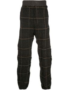 Undercover check pattern track pants - Grey