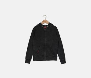 Girls Mineral-Wash Embellished Hoodie  Black