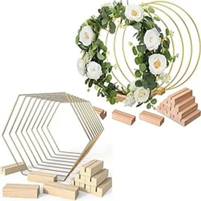 1pc 12 Inch Metal Floral Hoop Rings Wreath Macrame Gold Craft Hoop Ring For Making Wedding Wreath Decor DIY Dream Catcher And Wall Hanging Crafts miniinthebox