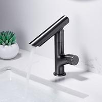 Bathroom Sink Faucet - Rotatable Chrome / Nickel Brushed / Electroplated Centerset Single Handle One HoleBath Taps Lightinthebox