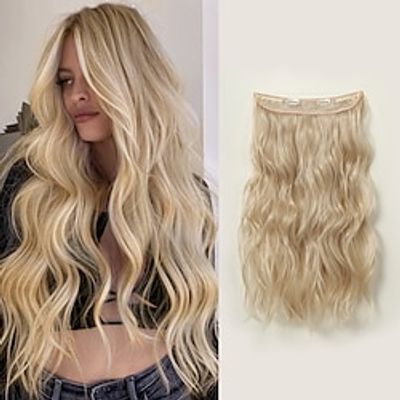 Wavy Bouncy Curl Synthetic Hair 22 inch Hair Extension Clip In / On Fishing Line Hair 1 Pack Smooth Fluffy All miniinthebox