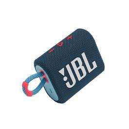 JBL Go 3 Portable Waterproof Speaker, Black and Pink