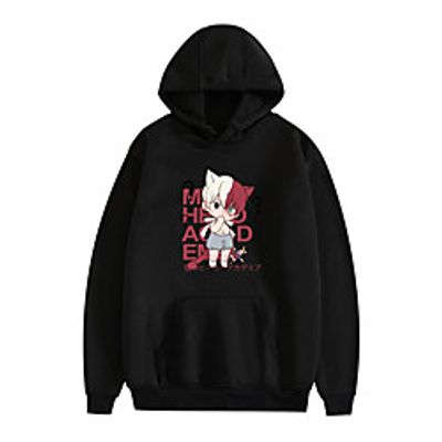 Inspired by My Hero Academia / Boku No Hero Shoto Todoroki Anime Cartoon Polyster Print Harajuku Graphic Kawaii Hoodie For Women's / Men's miniinthebox