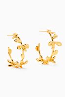 Blossom Lily Hoop Earrings in 18kt Gold-plated Brass Blossom Lily Hoop Earrings in 18kt Gold-plated Brass
