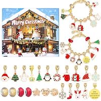 Advent Calendar 2023 Girls Christmas Charm Bracelet Countdown Calendar for Kids, 24 Grid Christmas Countdown Calendar Surprise Hand Bracelet Jewelry Blind Box, Bracelets for Xmas Gift Lightinthebox - thumbnail